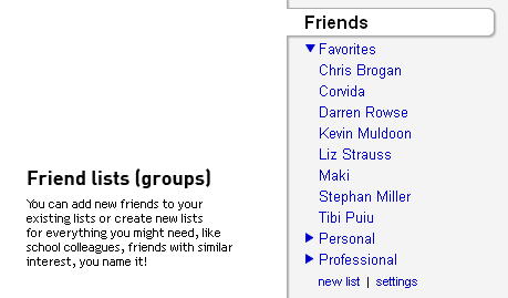 Friends Lists