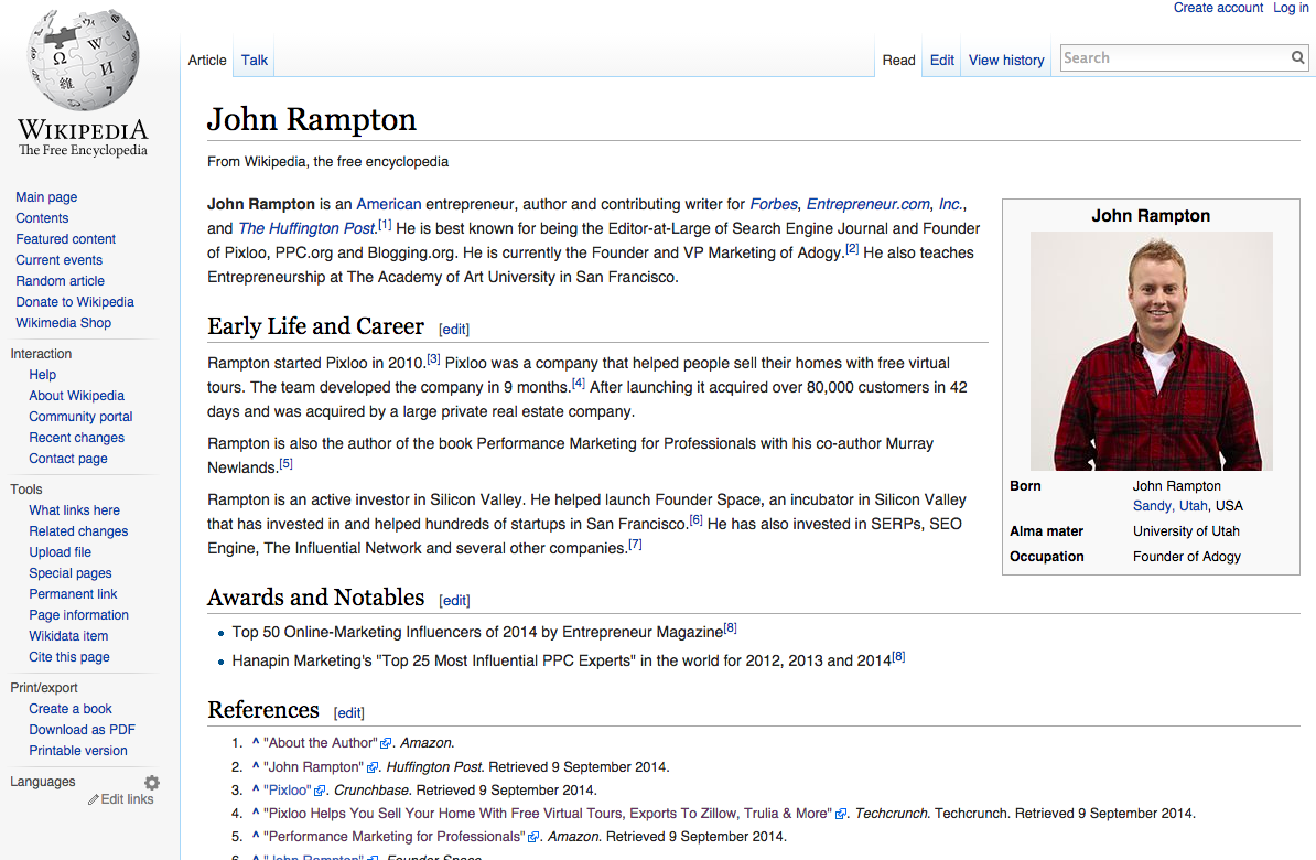 wikipedia - john rampton