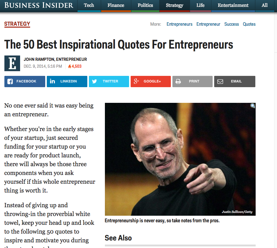 John Rampton - The 50 Best Inspirational Quotes For Entrepreneurs