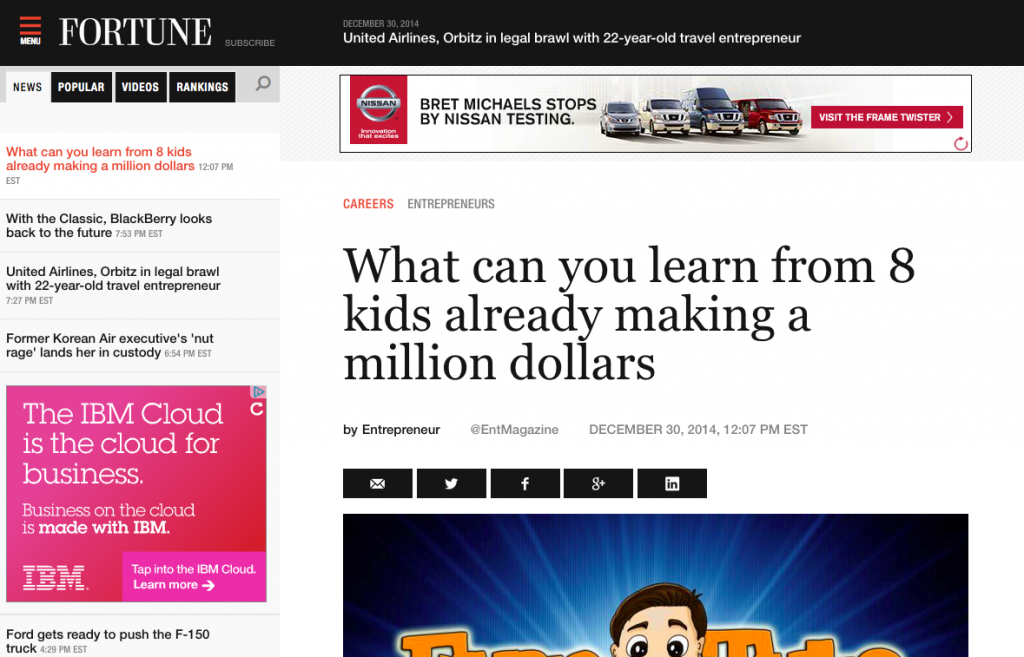 John Rampton - What can you learn from 8 kids already making a million dollars