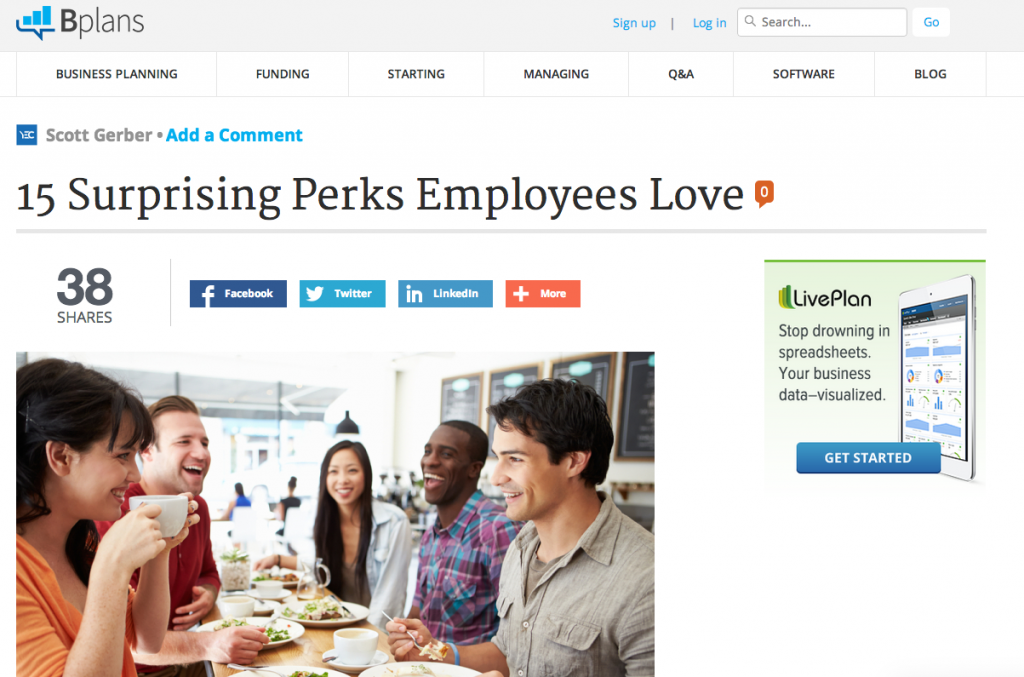 John Rampton - 15 Surprising Perks Employees Love