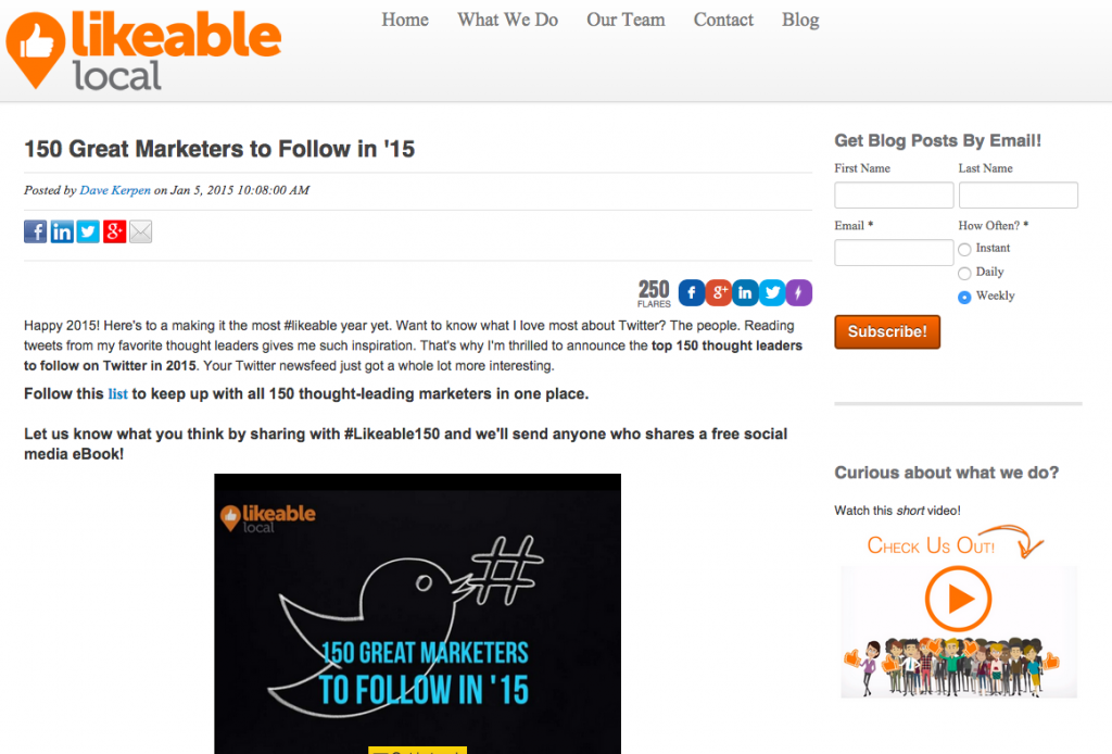 John Rampton - 150 Great Marketers to Follow in '15