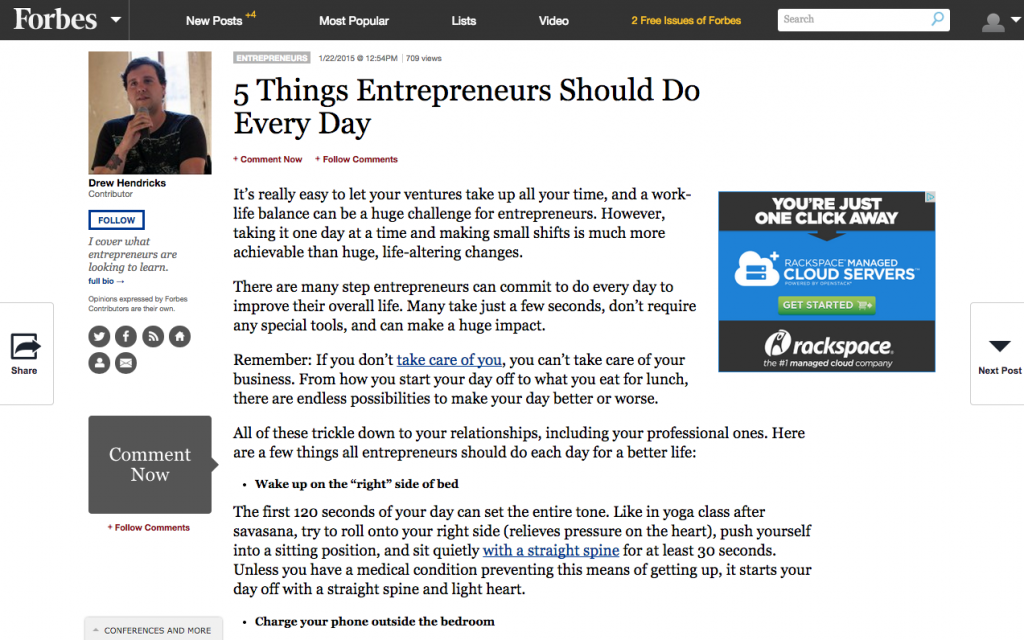 John Rampton 5 Things Entrepreneurs Should Do Every Day