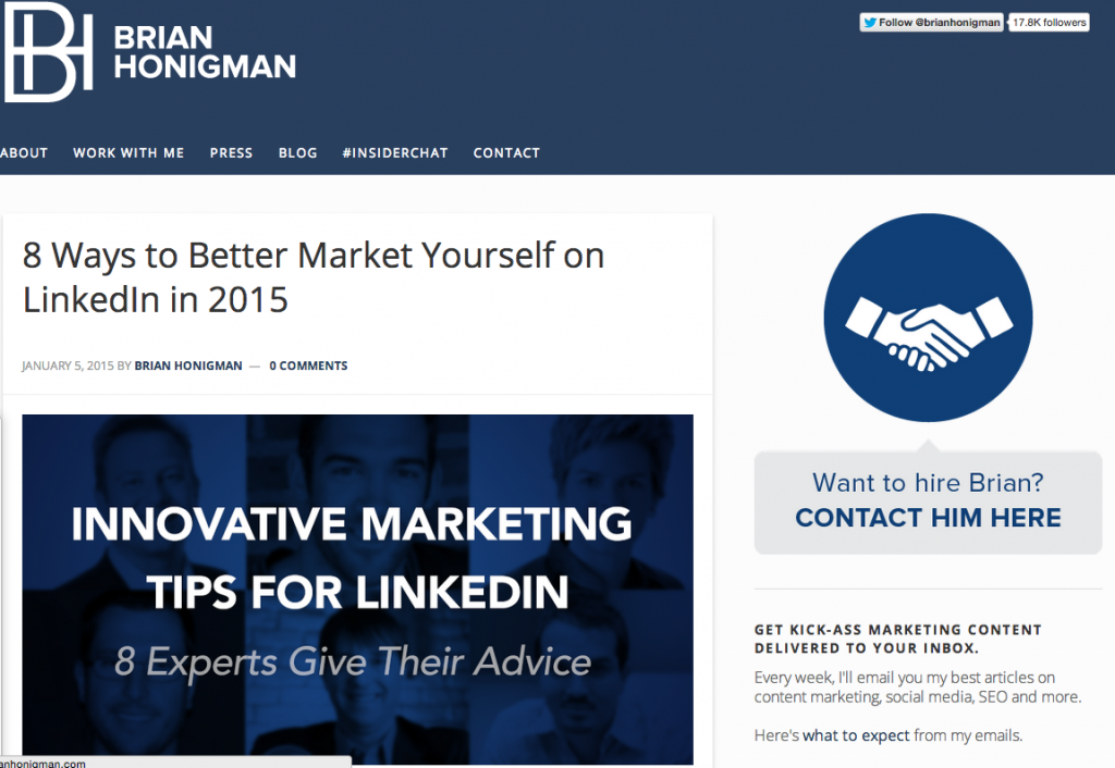 John Rampton - Ways to Better Market Yourself on LinkedIn in 2015