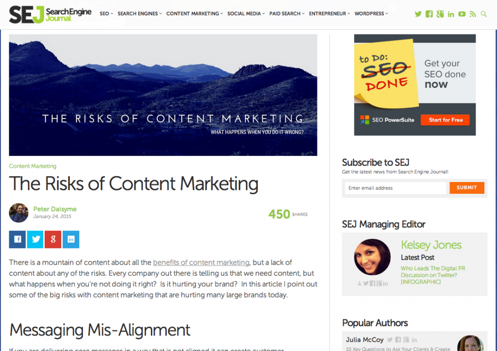 The Risks of Content Marketing