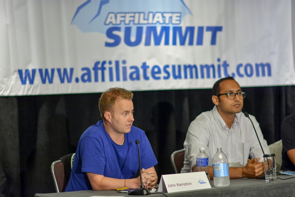 John Rampton and Syed Balkhi at Affiliate Summit 2015