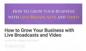 VideoLiveBroadcastContentMarketing